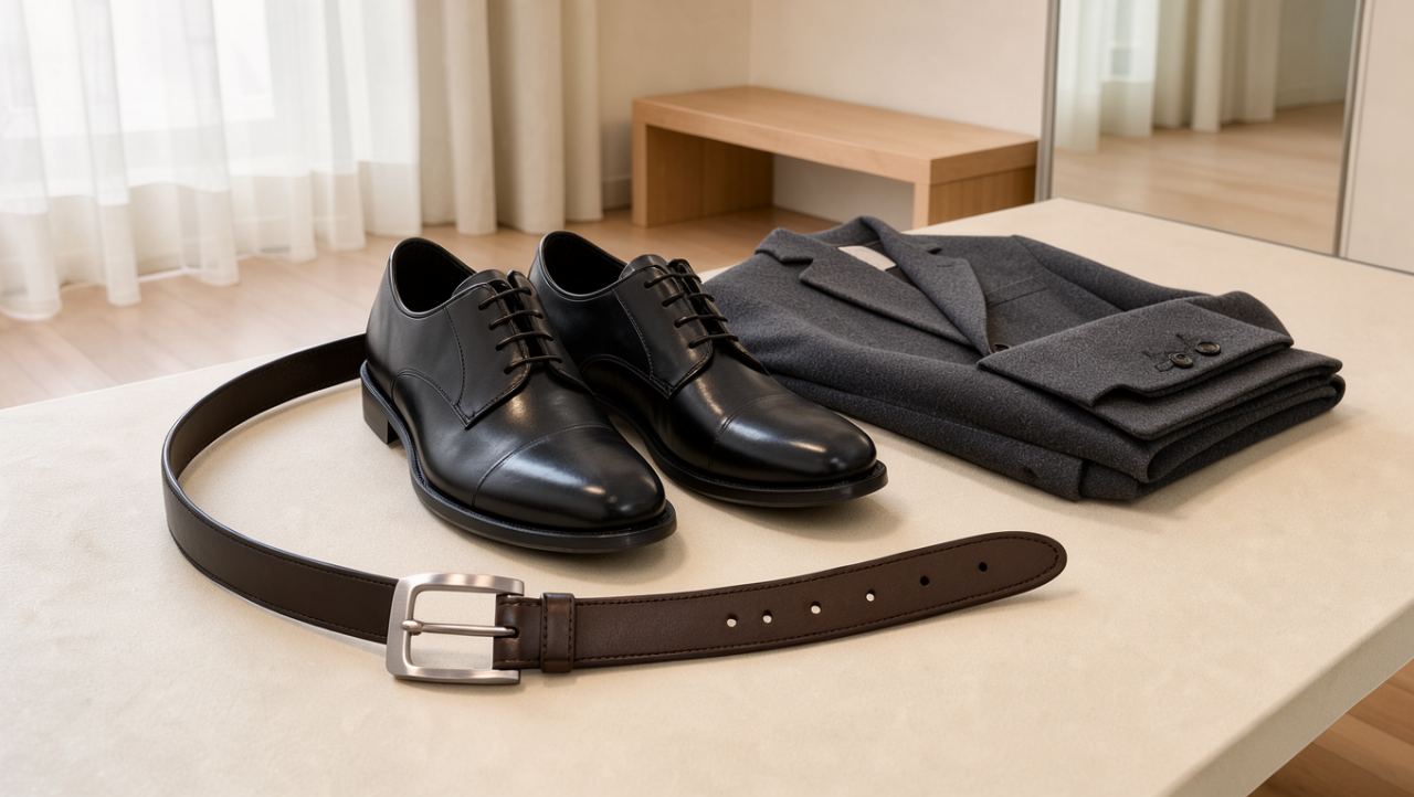 Elegancki pasek skórzany w męskiej garderobie